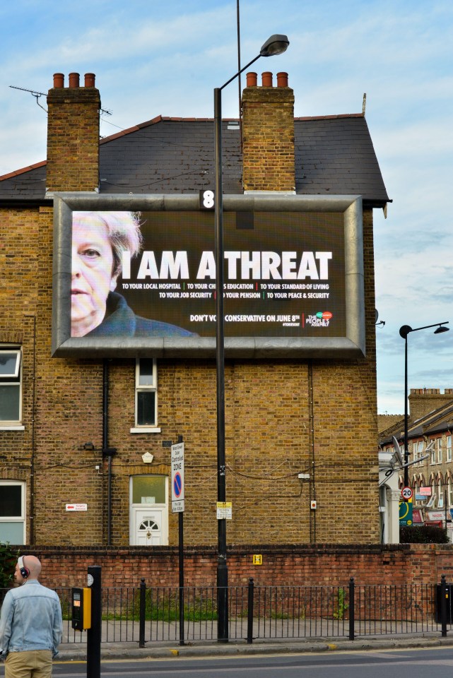 The People’s Assembly’s poster criticised the PM