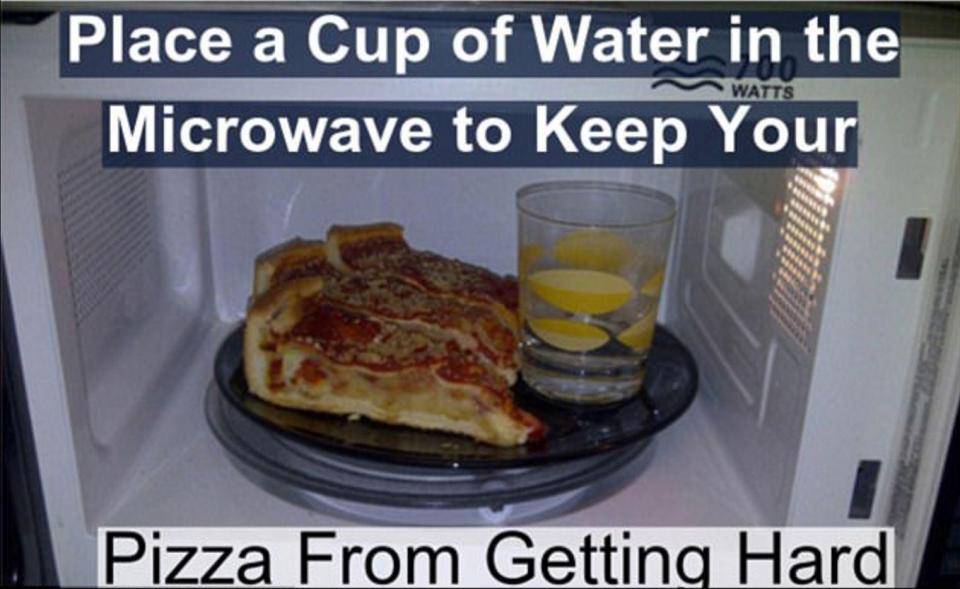  Reheating pizza can dry it out so try this simple hack