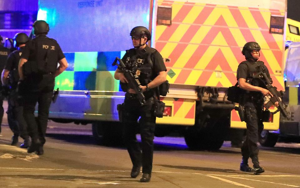  Armed police were called in to assess the scene