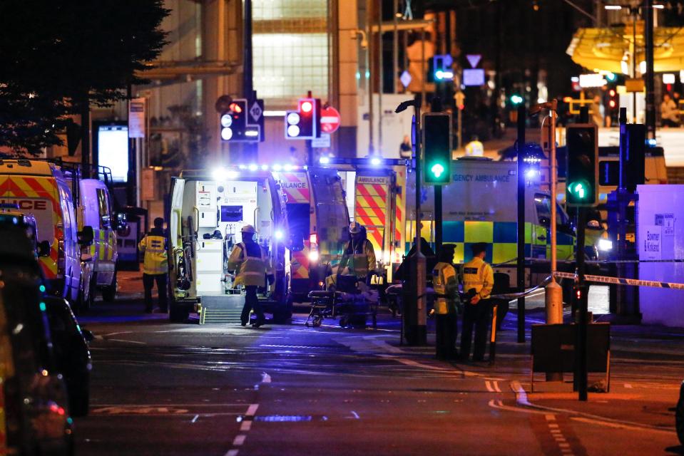  Senior doctors and paramedics rushed tot he scene after a major situation was declared at the Manchester Arena following the Ariana Grande concert