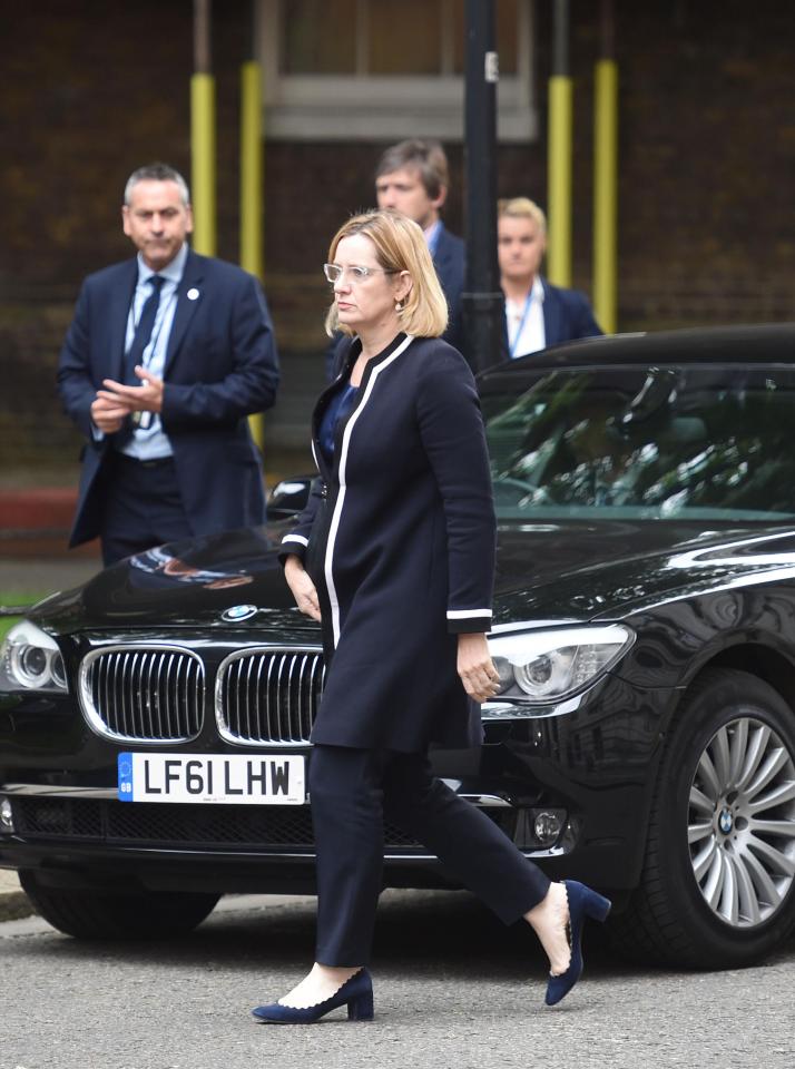  Amber Rudd attending a Cobra meeting at Downing Street yesterday