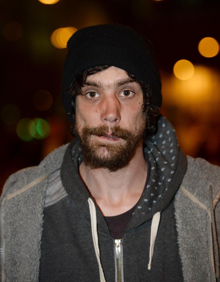  Homeless Chris Parker was praised for helping victims and claimed he cradled a dying woman in his arms