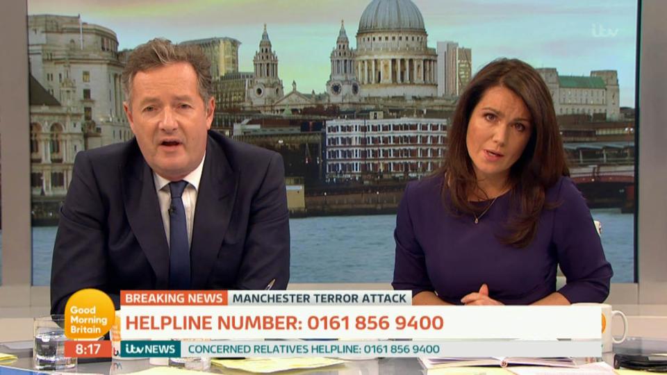  Piers shared his blunt views on the attack on today's show