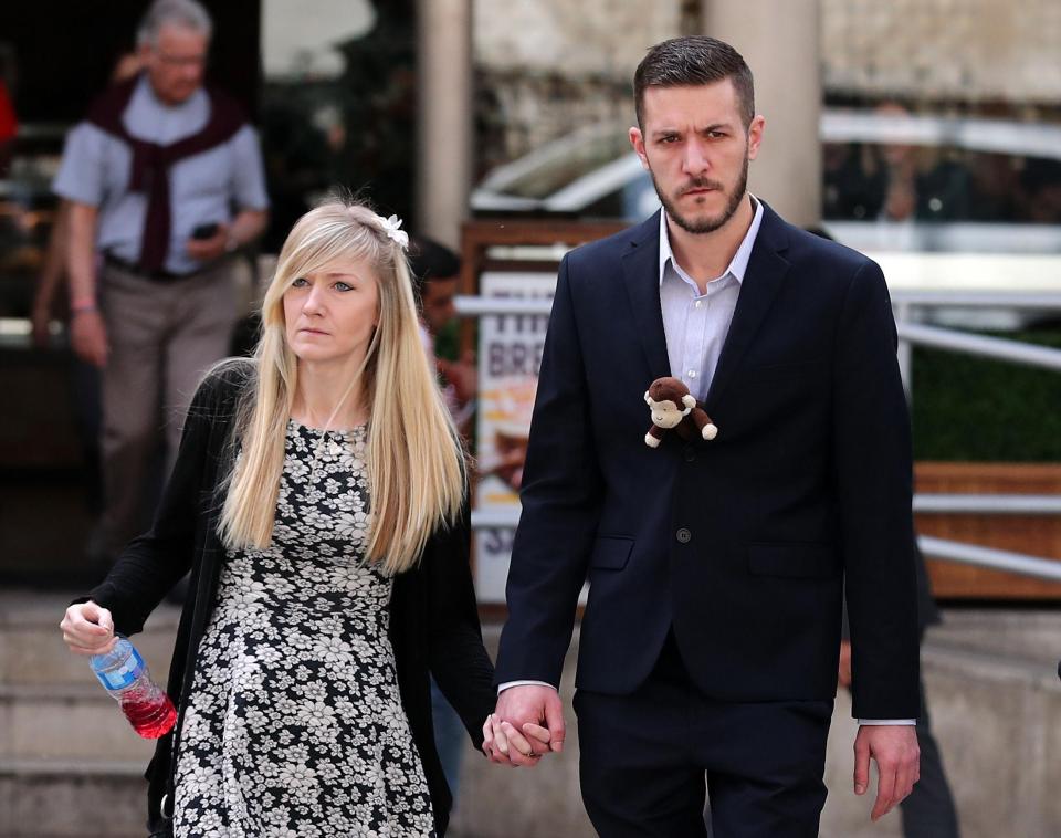  Chris Gard and Connie Yates arrive at the Court of Appeal as they fight for the right to take their son Charlie to America for treatment