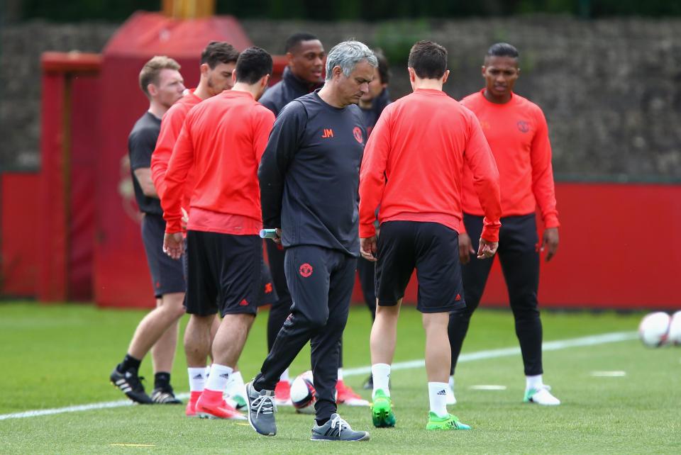  Jose Mourinho is preparing his side for the Europa League final against Ajax