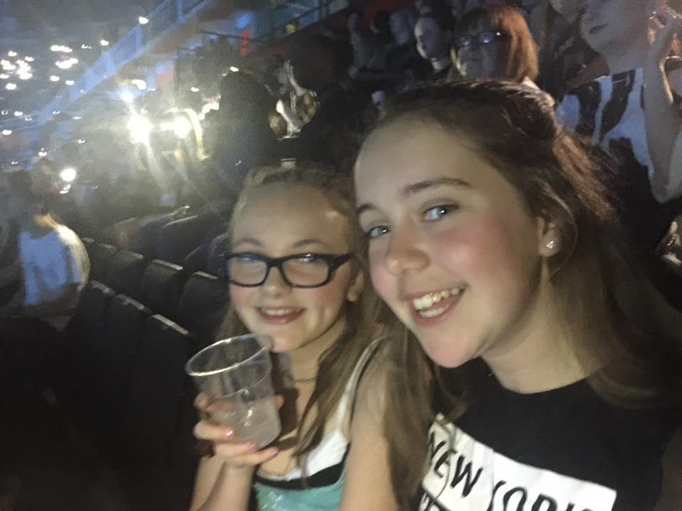  Katy (left) with pal India (right) was bought the concert ticket for her main Christmas present