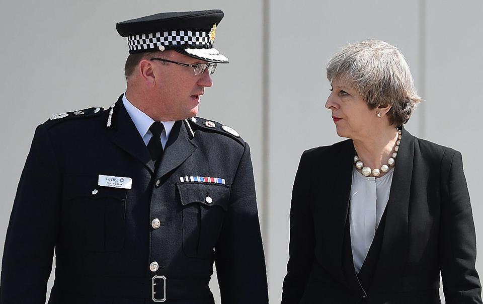  Prime Minister Theresa May meets Chief Constable of Greater Manchester Police Ian Hopkins