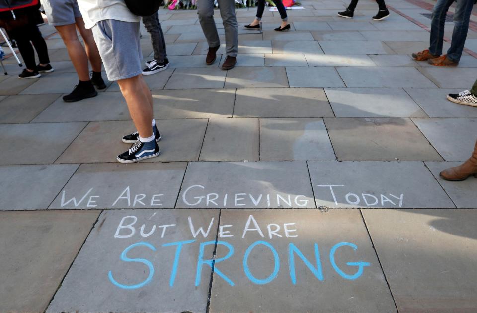  A defiant message on the pavement