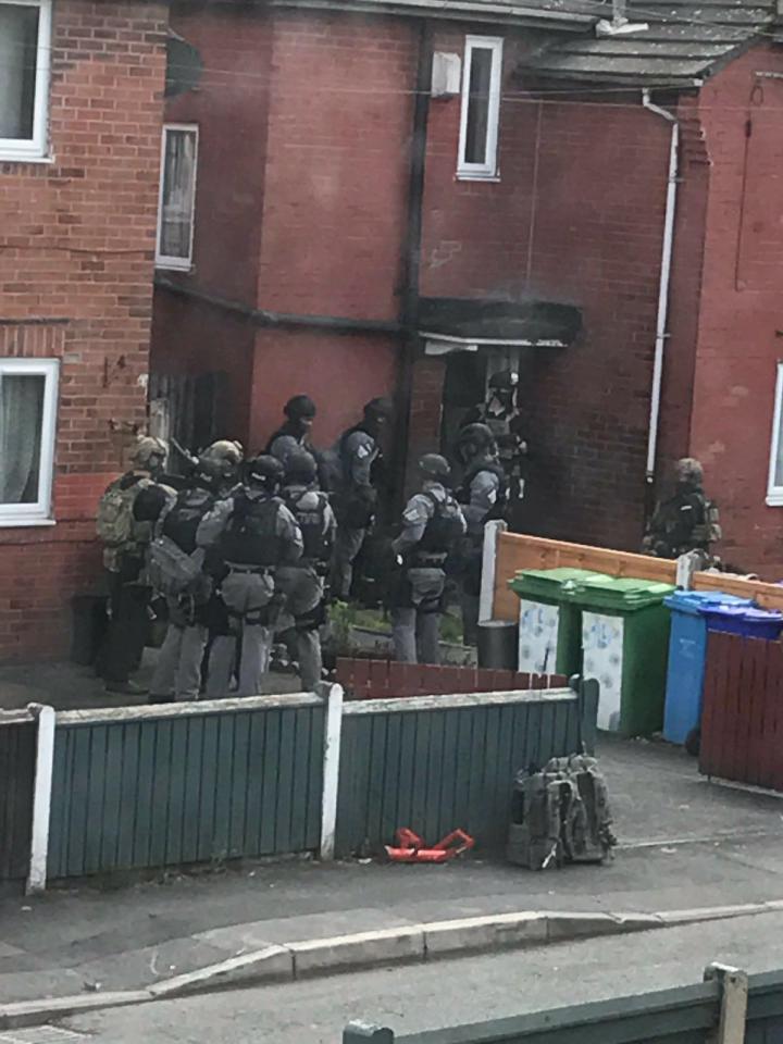  SAS storm the home of Manchester arena bomber Salman Abedi in Fallowfield, Manchester