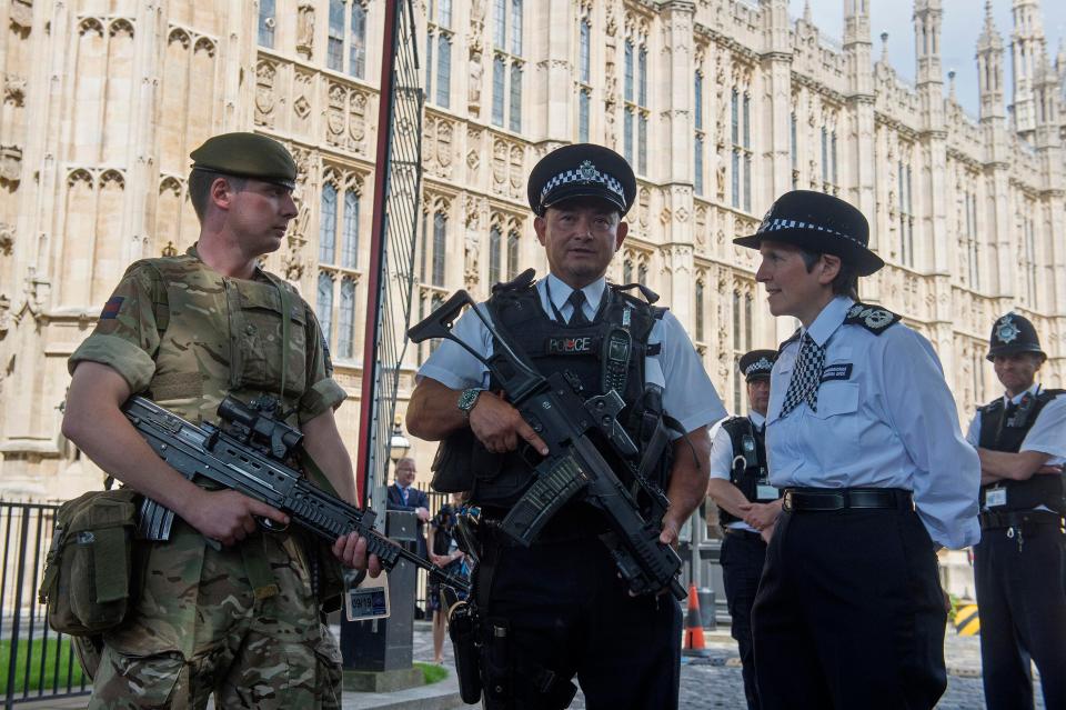  Armed cops and the army are now patrolling the country's streets