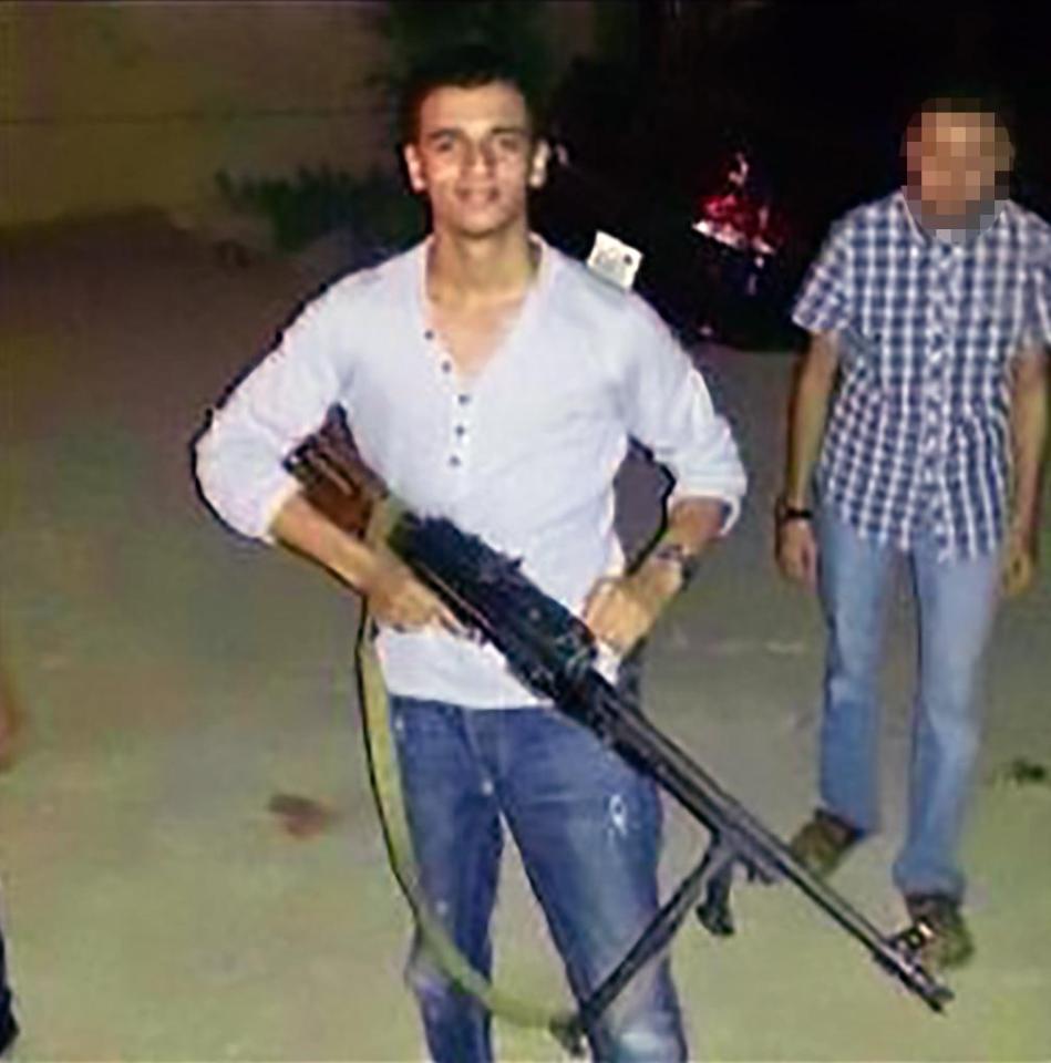  The eldest Abedi brother Ishmail also pictured with a gun