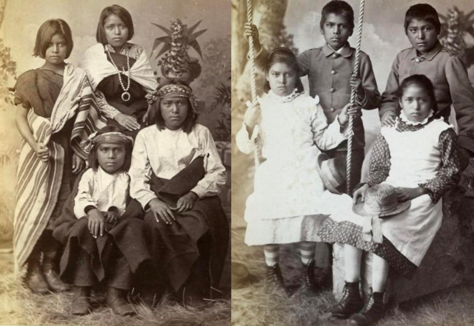  Four Native American children taken in 1880, just a year after the Carlisle Indian School opened