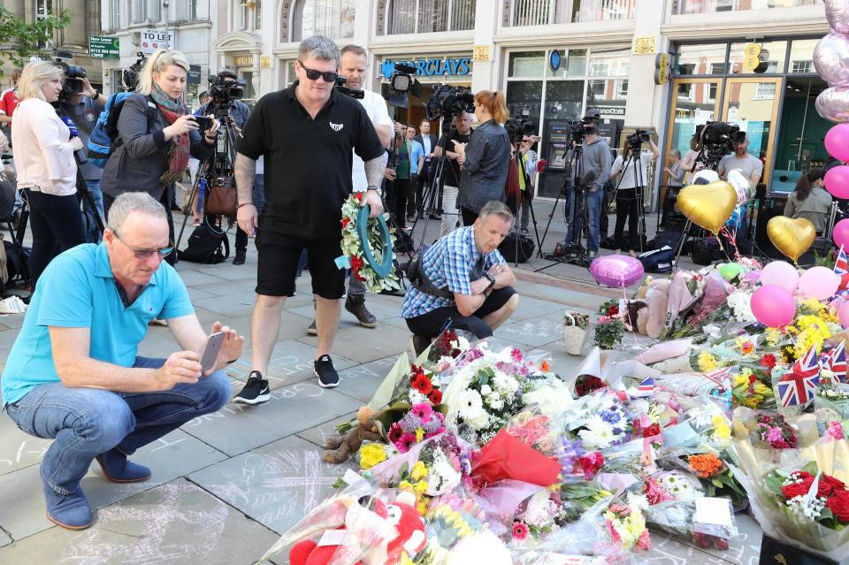  Former boxer Ricky Hatton was among those to pay their respects this morning