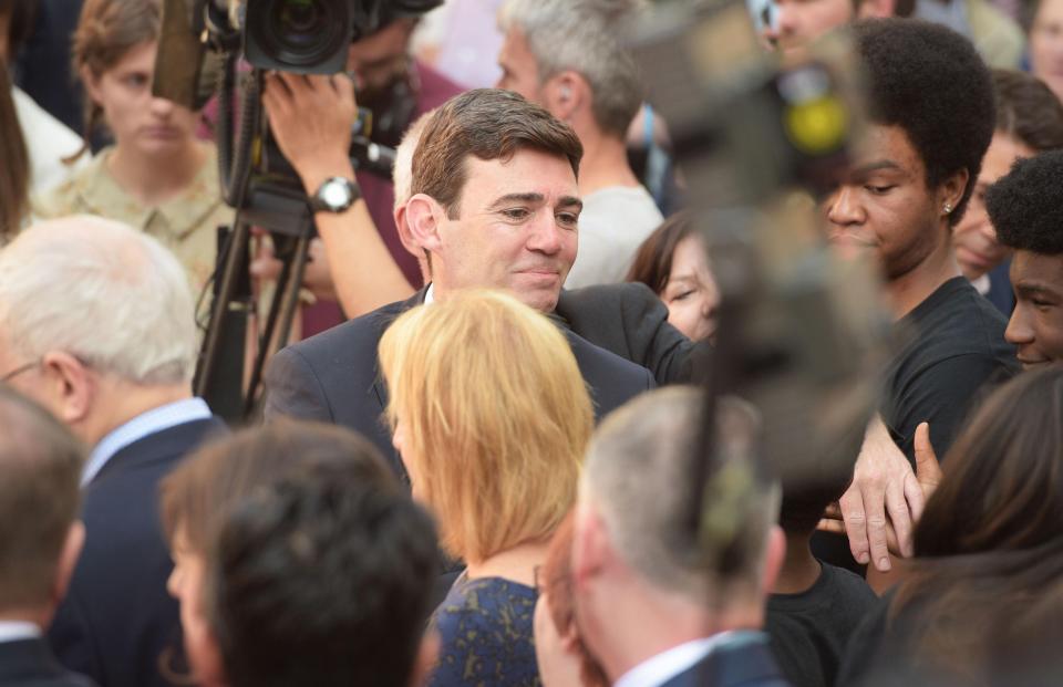  Greater Manchester mayor Andy Burnham attended a vigil held in the city's St Anne's Square this morning