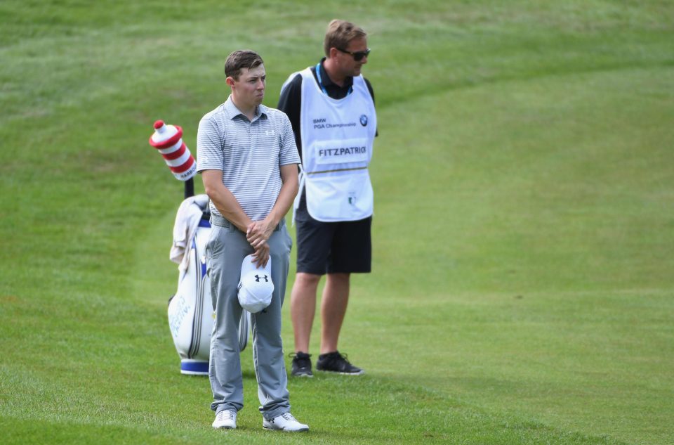  Golfer Matt Fitzpatrick paused during day one of the BMW PGA Championship at Wentworth, Surrey