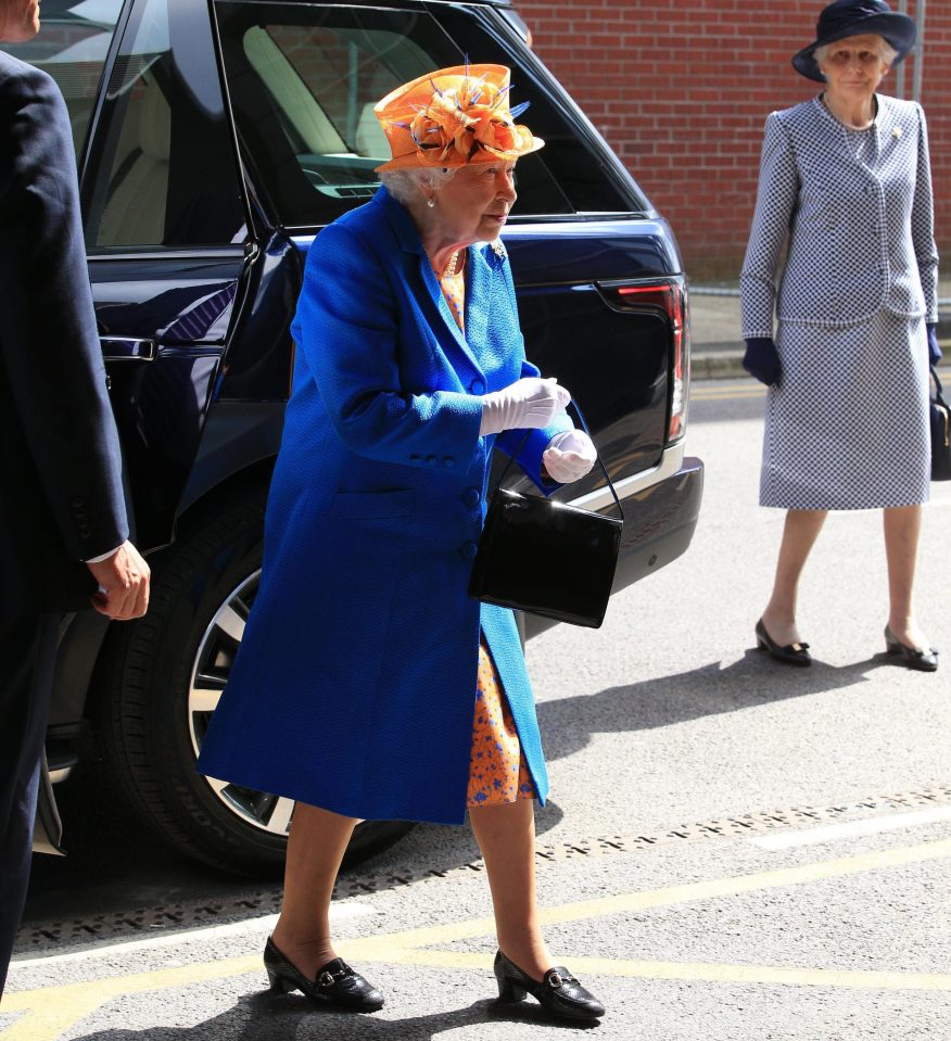  The Queen arrived at the Royal Manchester Children's Hospital this morning