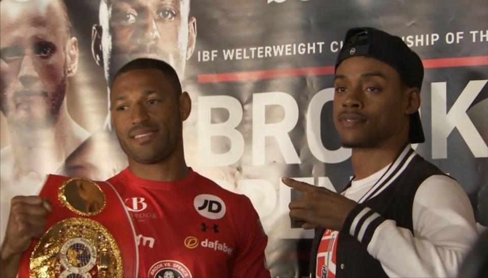  Kell Brook seemed happy and relaxed at the press conference, while Errol Spence had a steely determination in his eyes