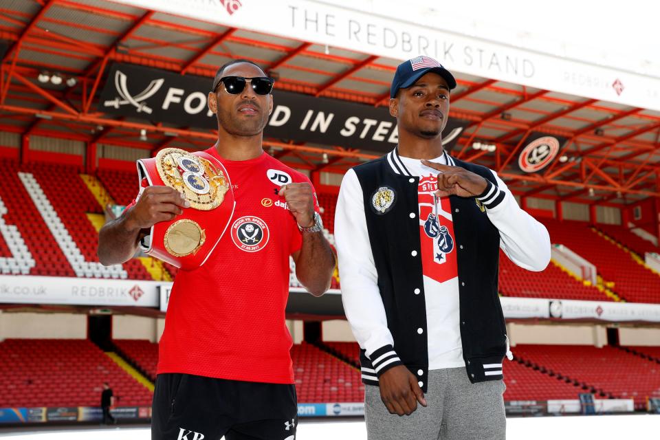  Kell Brook, left, will defend his world title against Errol Spence, right, in what he thinks could be the 'fight of the year'