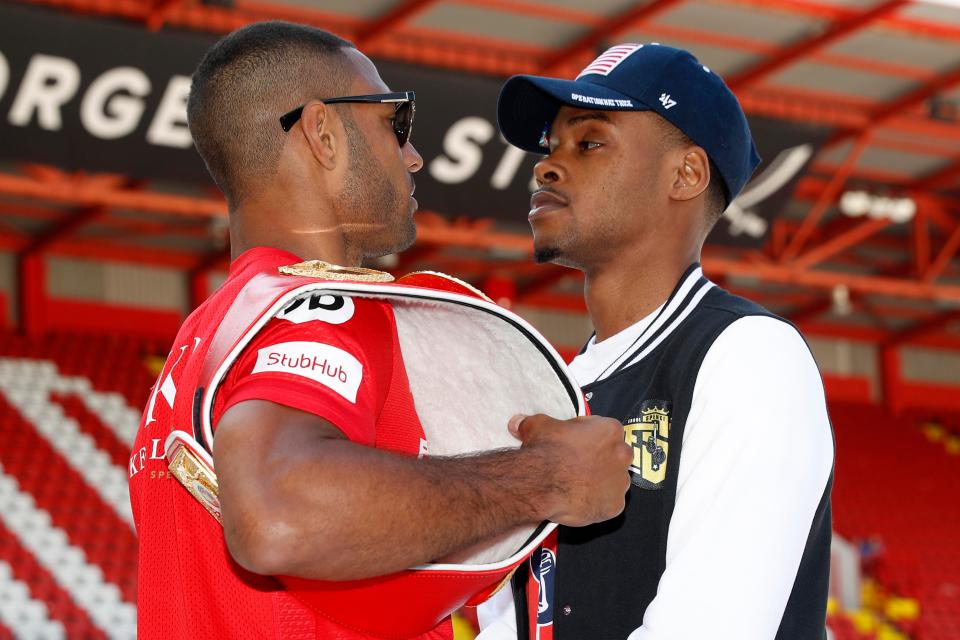  The two boxers came face to face today at a press conference at Bramall Lane in Sheffield