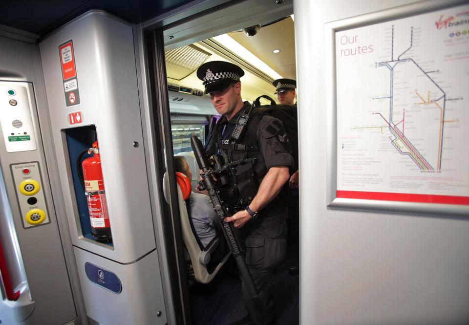  Police said passengers should not be alarmed by their presence