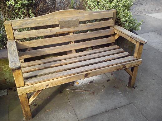  The bench will join this one which is already stationed by the pub