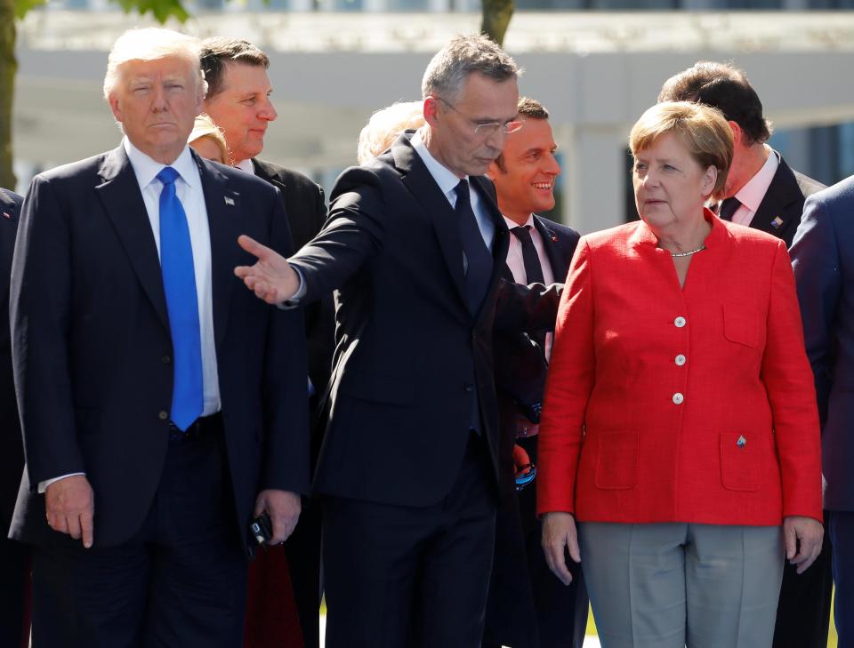  The president used his first NATO summit to urge members to do more to tackle immigration