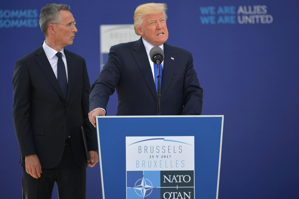 Trump blasted other Nato members over their defence spending today