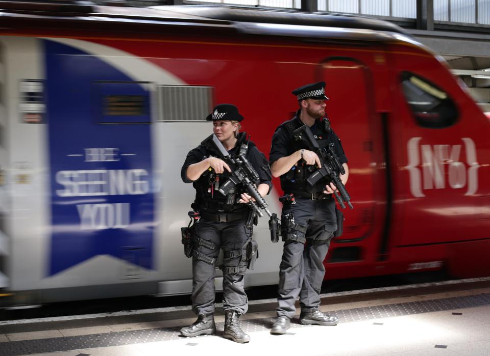  Officers patrolled Euston before boarding a train to Birmingham New Street