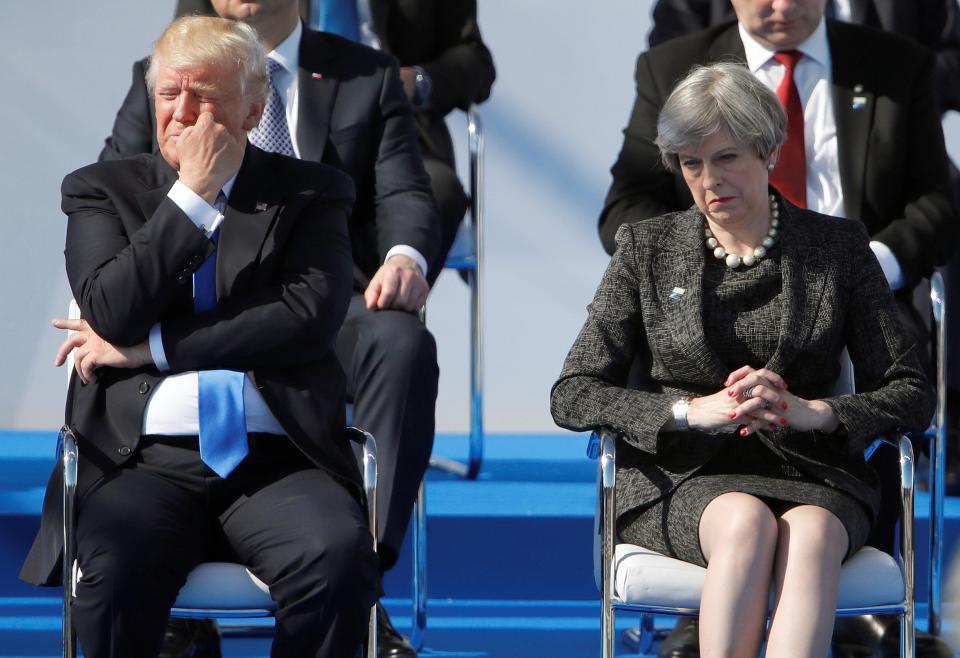  Yesterday there was some awkwardness in Brussels between Trump and May after she brought up the leaks