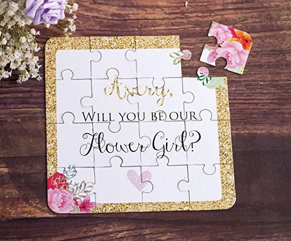  While this cute personalised 'will you be my flower girl?' puzzle is just £4.60