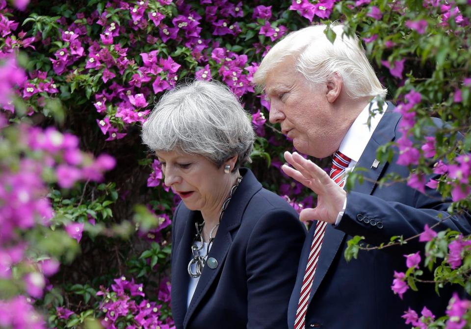  Donald Trump said Theresa May was 'very angry' about the leaks around the Manchester bomb