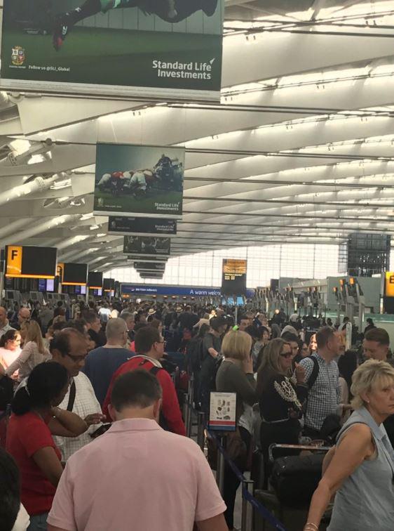  Queues at Heathrow Airport’s Terminal 5 after BA’s computer systems failure