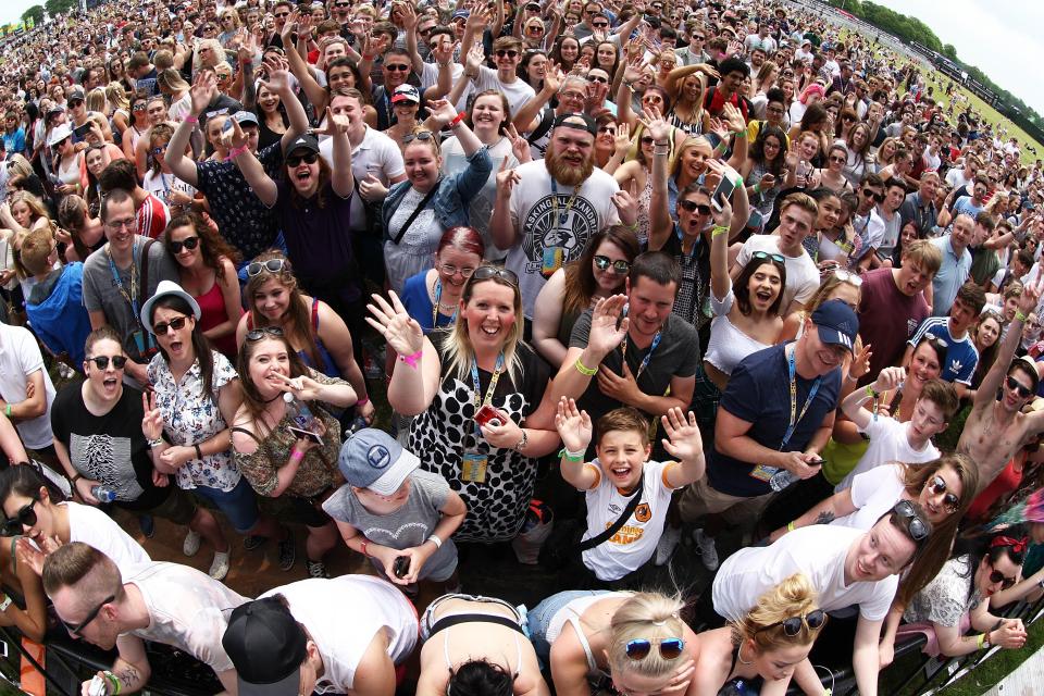  Festivalgoers enjoying Radio 1’s Big Weekend in Hull yesterday