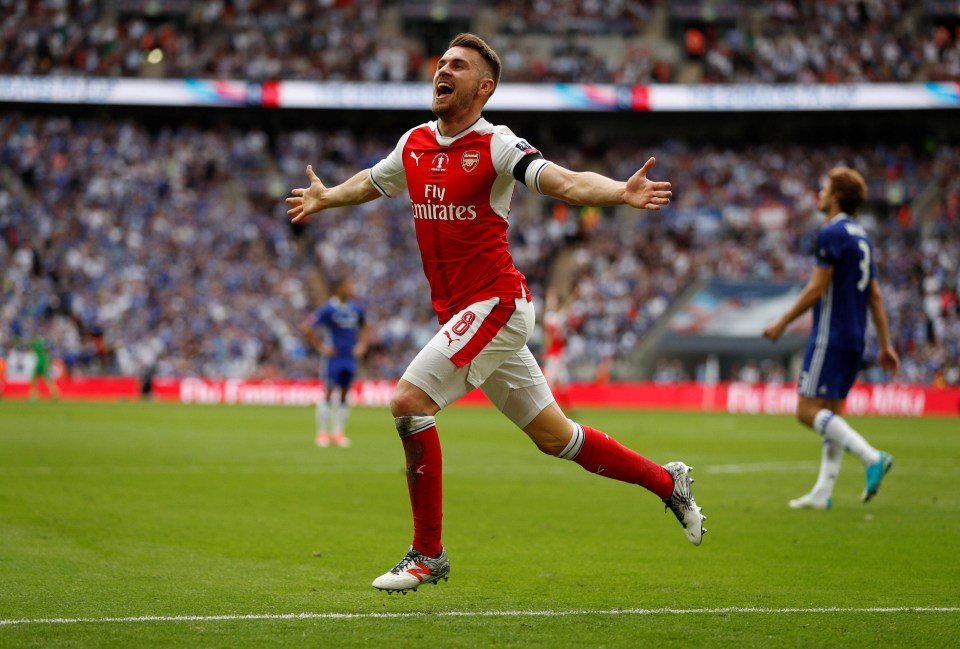 Aaron Ramsey headed home on 79 minutes to defeat the Premier League champions