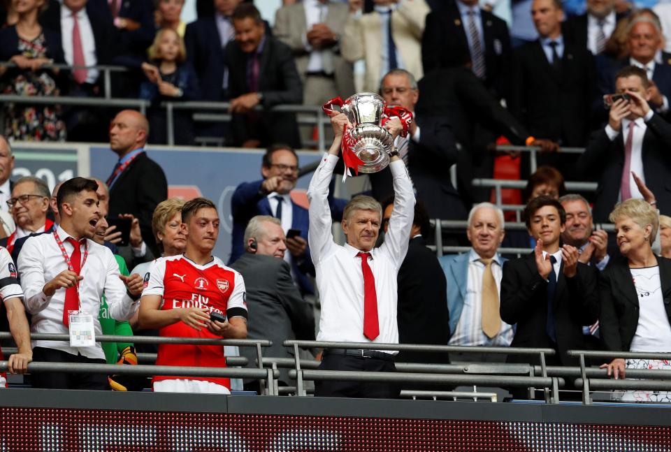  Arsene Wenger guided the club to their 13th FA Cup triumph