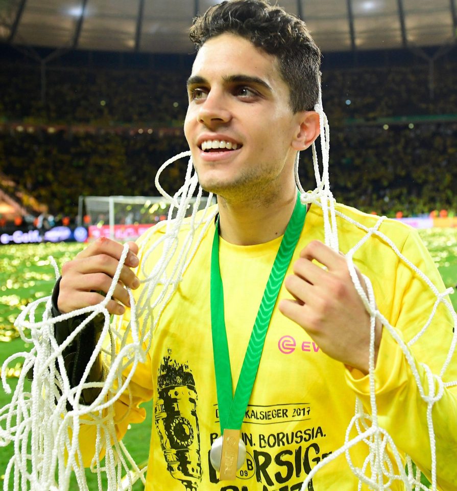  Happier days...Bartra after the German Cup win over Eintracht Frankfurt