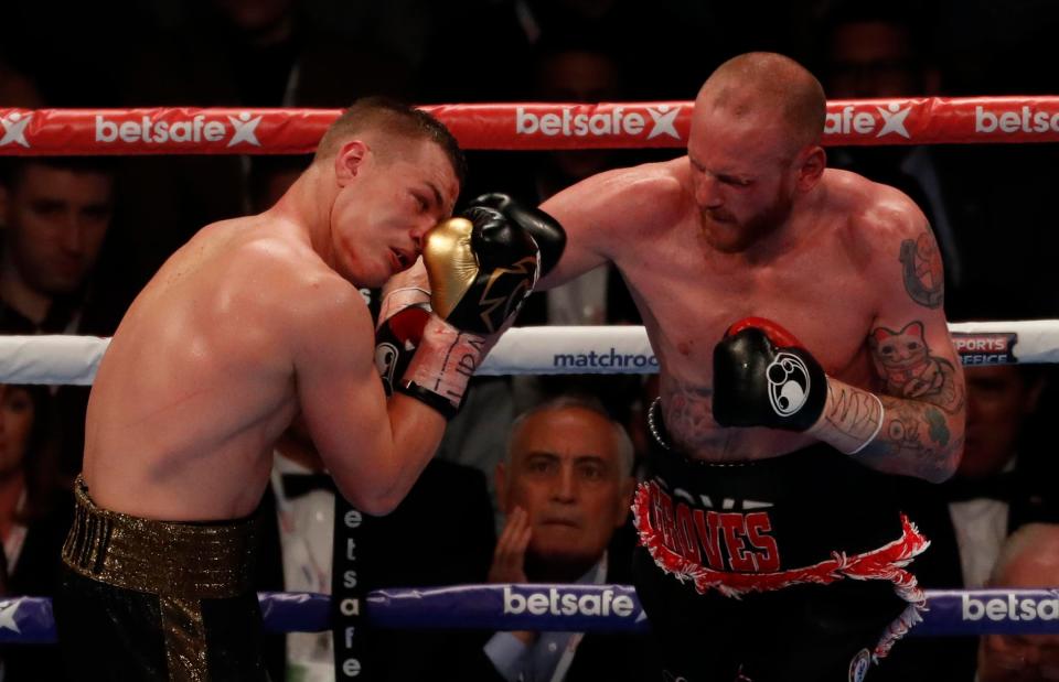  George Groves rocked the dangerous Russian with a string of blows