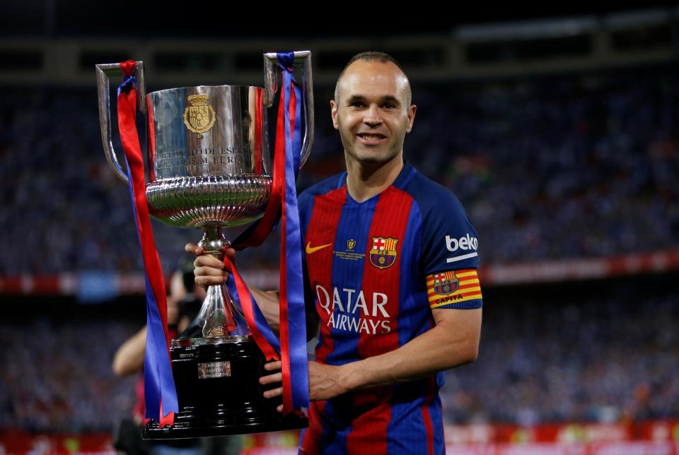  Andres Iniesta's contract expires in 2018