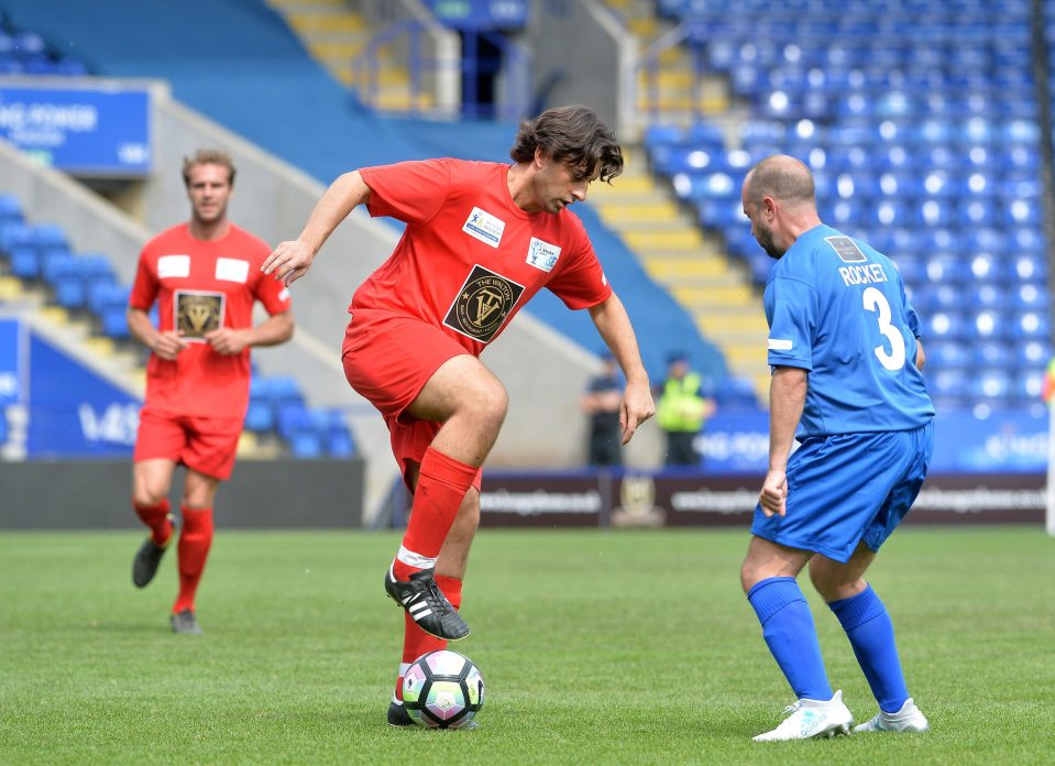  James at a charity football match last week