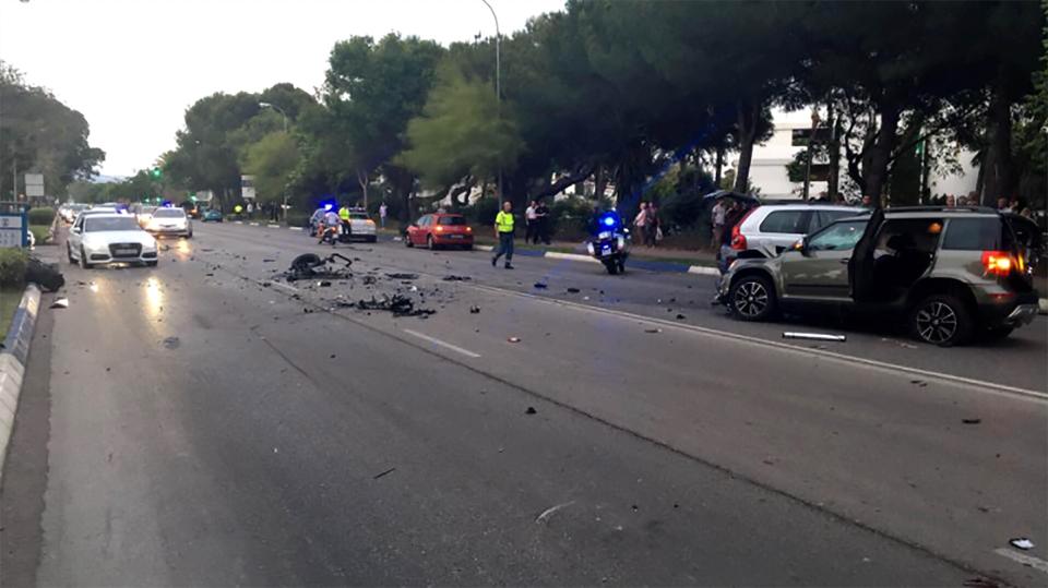  Several pedestrians have been injured by a hit-and-run car in the Brit holiday hotspot of Marbella