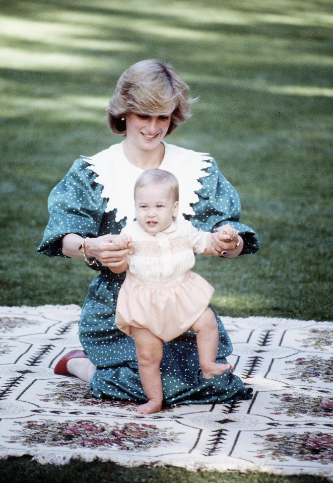  Diana with a baby Prince Wills, with the grown-up royal now saying he wished his own children would have been able to meet her