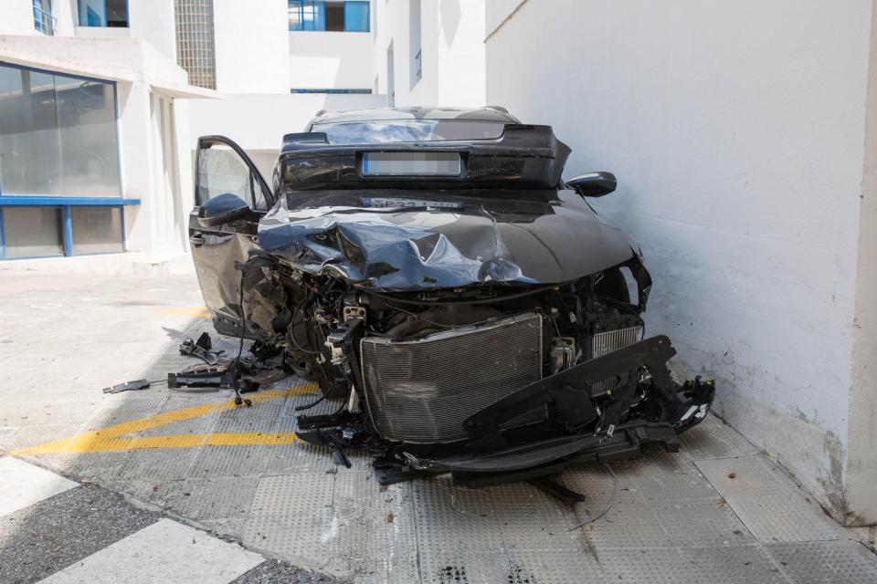 The car smashed into crowds as they left a Marbella party on Sunday night