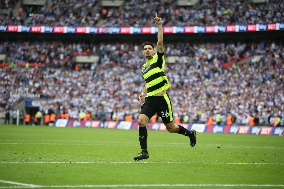  Christopher Schindler fired Huddersfield into the top-flight for the first time since 1972