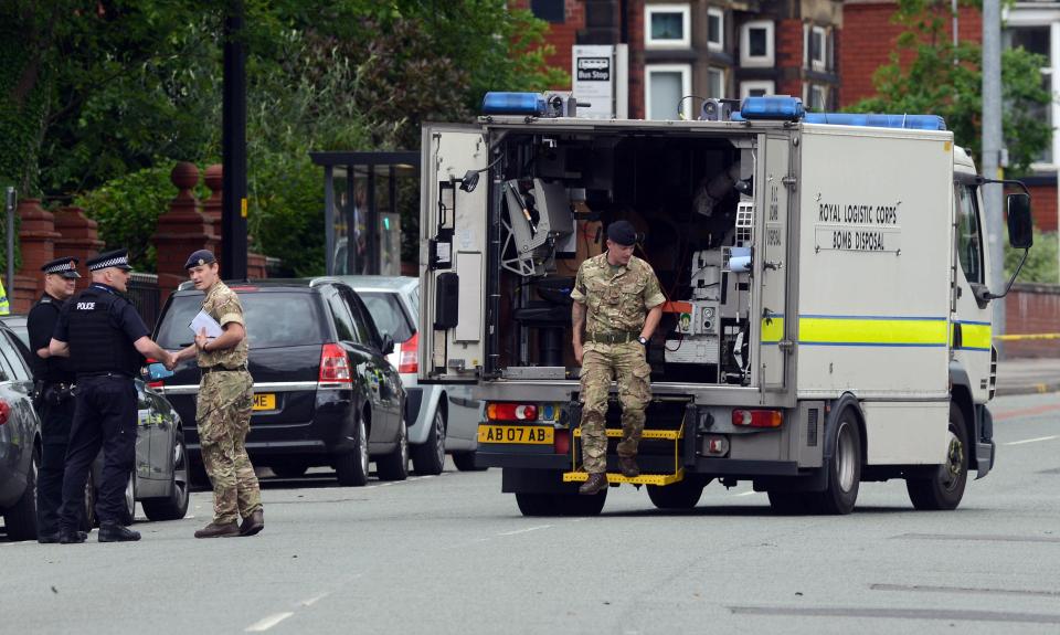  A cordon has been put in place as officers work at the scene