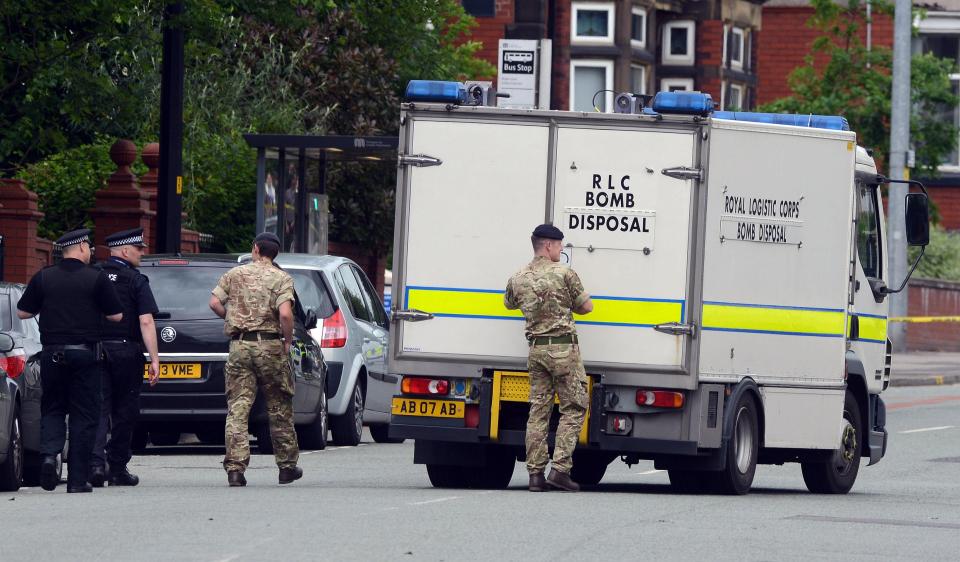  Residents were told to avoid the area as police conducted their investigations into the Manchester terror bombing