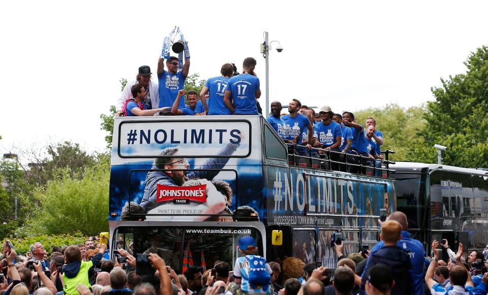  Town marked their feat with an open top bus parade - now the hard work of the Premier League is on.