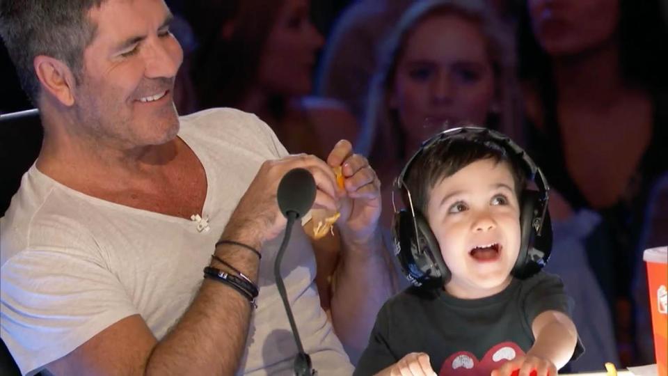  Simon Cowell was joined by three-year-old son Eric on America's Got Talent