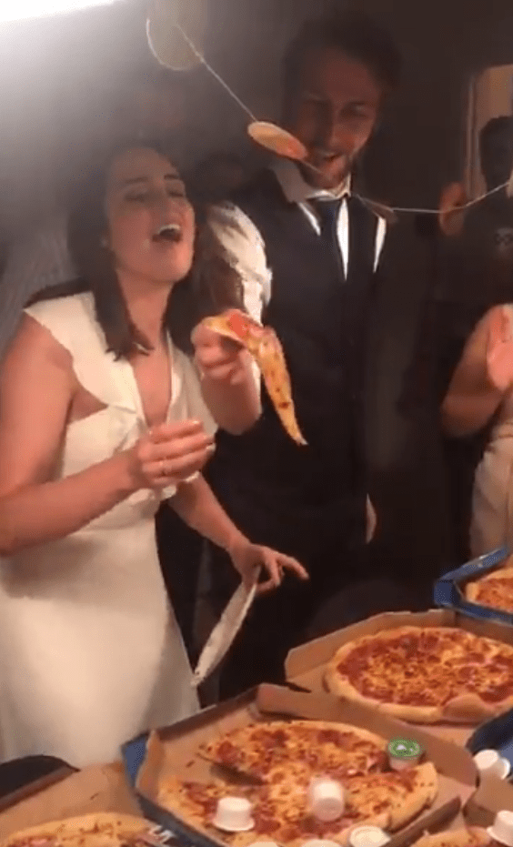  In the fun video clip Anna and Mark joke about feeding each other pizza