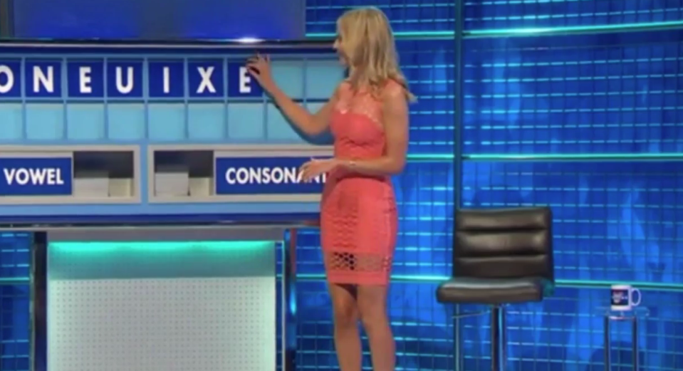  Rachel Riley caused a stir on Countdown in this coral pink dress