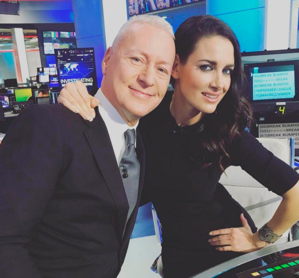  Kirsty with Sky Sports colleague Jim White: She's in top-secret talks to present on different channels